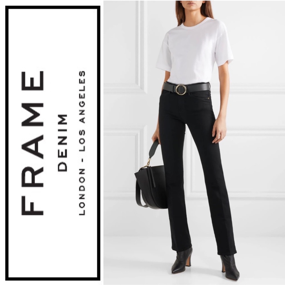 BNWT Frame le mini boot black denim jeans size 23